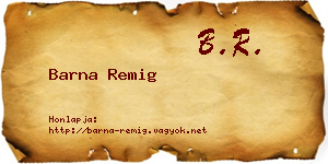 Barna Remig névjegykártya